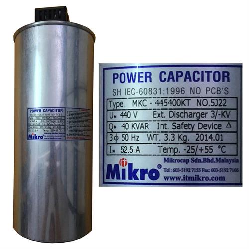 Tụ bù khô MIKRO 3P 40KVAr 440V ( MKC-445400KT )